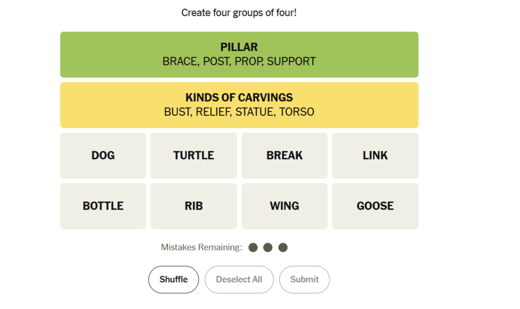 yellow group in nyt 