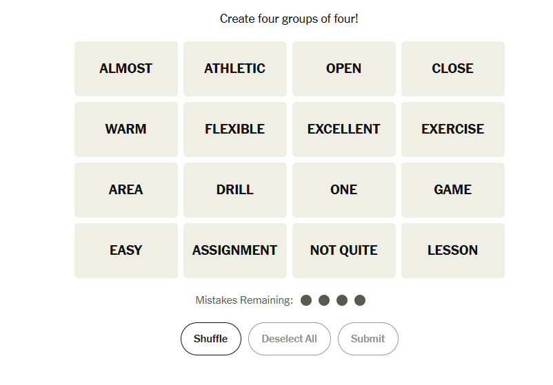 athletic meaning nyt