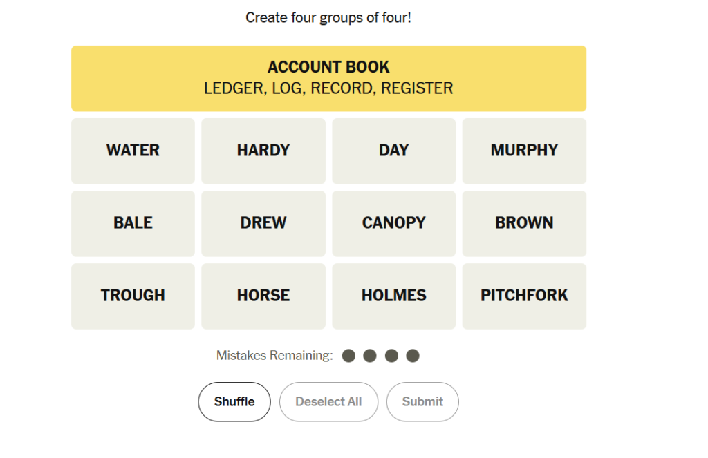 yellow group in nyt 