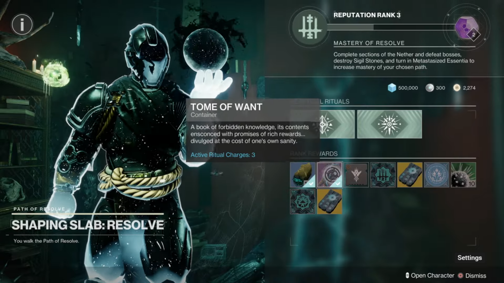 destiny 2 tome of want