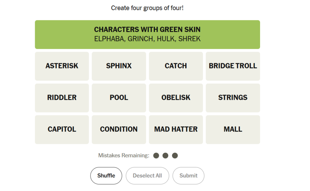 green group in nyt 