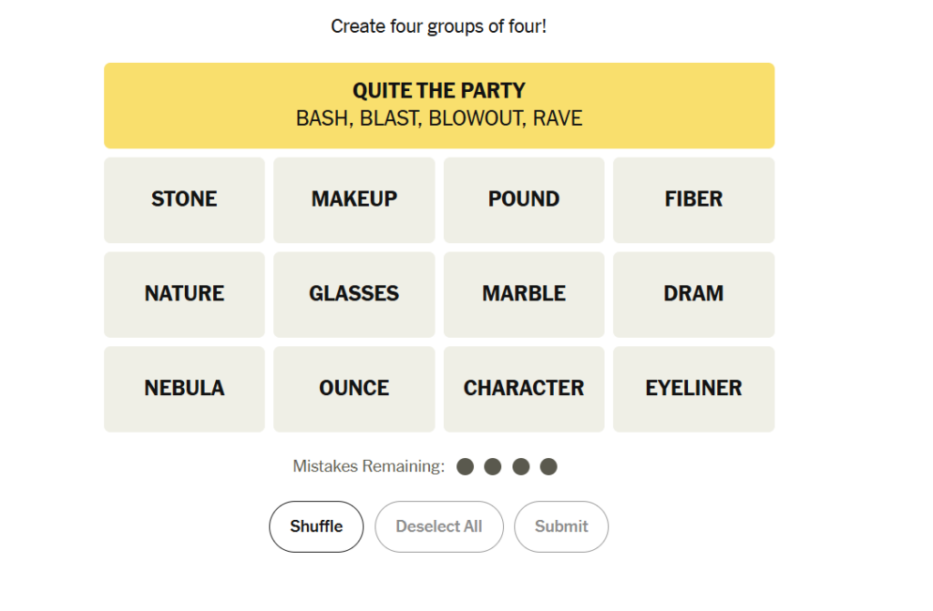 yellow group in nyt 