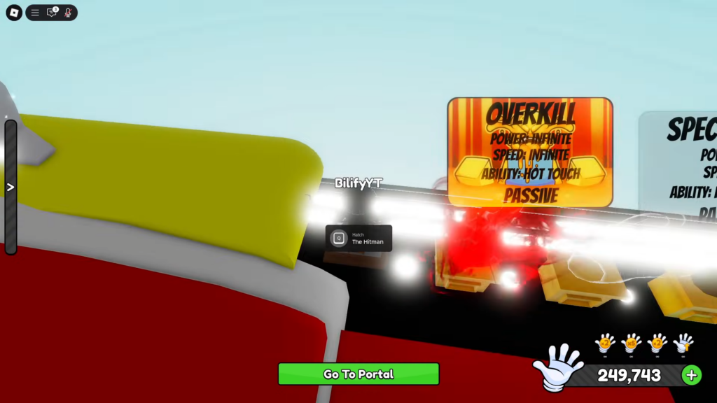Head down the hatch and talk to the Hitman to start the Mysterious Note quest in Slap Battle.