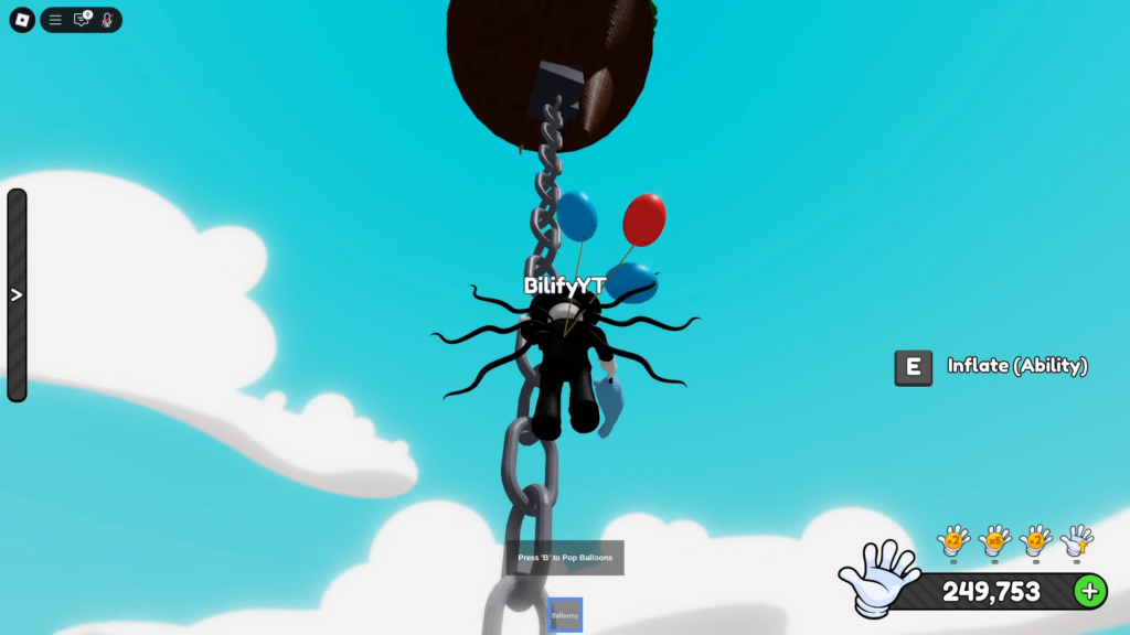 Use the Ballony glove to climb the big chain in Slap Battles easily.