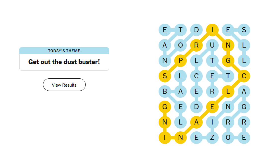 Get out the dust buster meaning nyt strands
