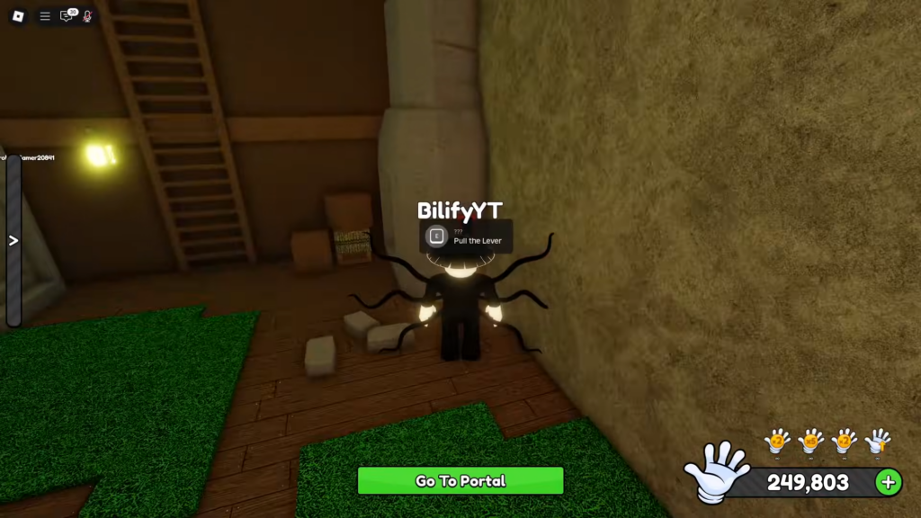 Pull the lever to change the poster to one showing the Slenderman in Slap Battles