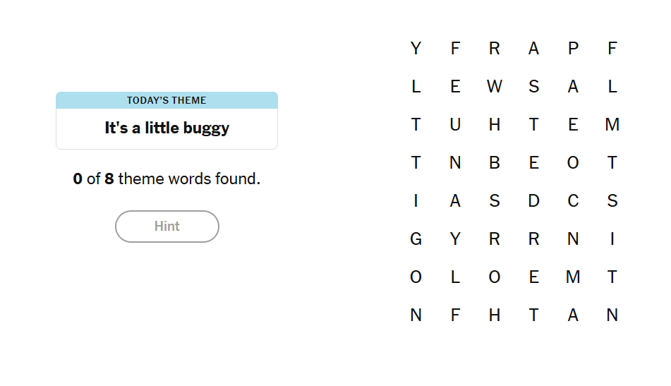 It's a little buggy meaning nyt strands