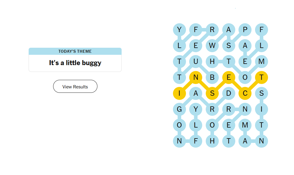 It's a little buggy meaning nyt strands