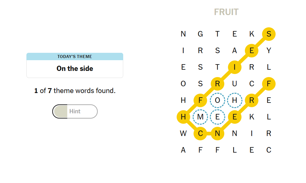 hints nyt strands