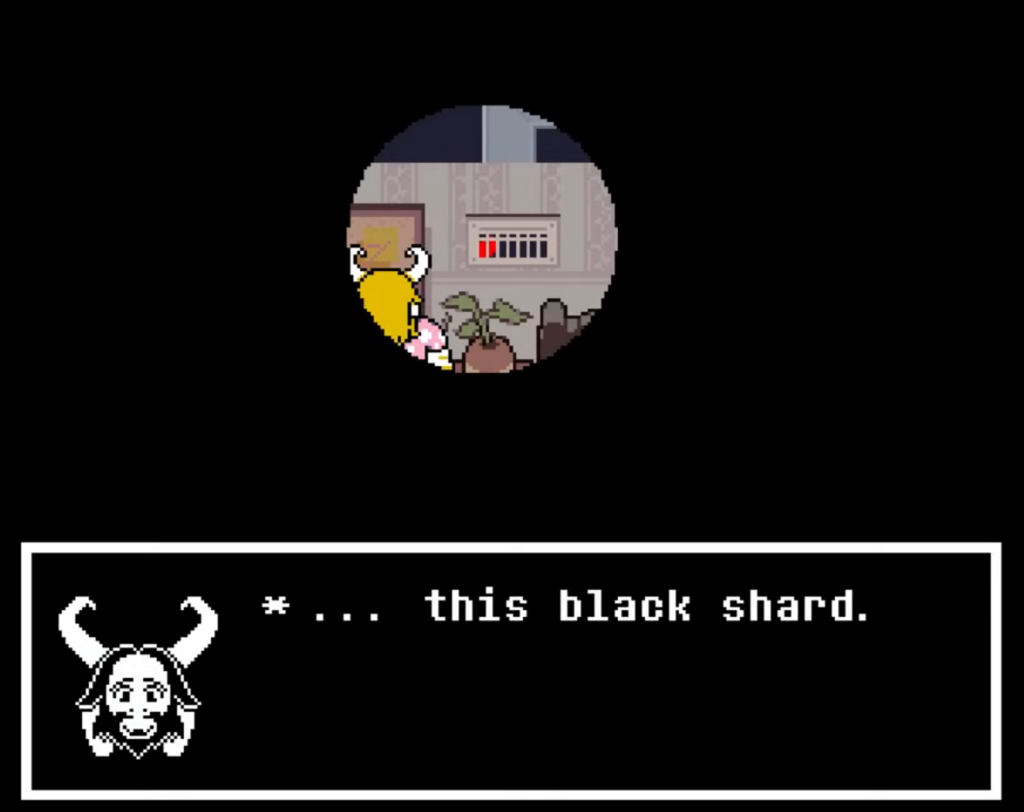 deltarune black shard Asgore