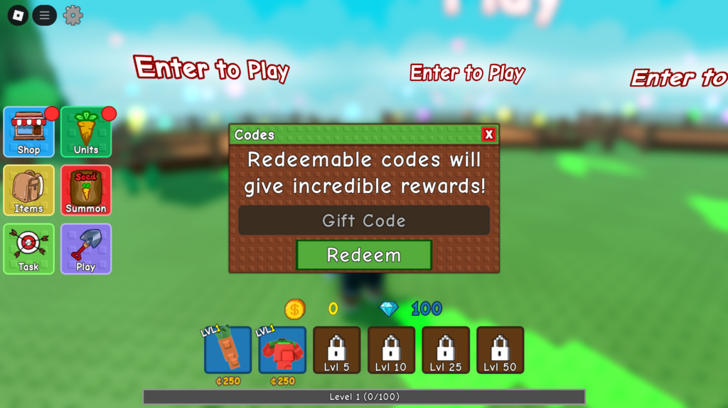 Garden Tower Defense redeem codes