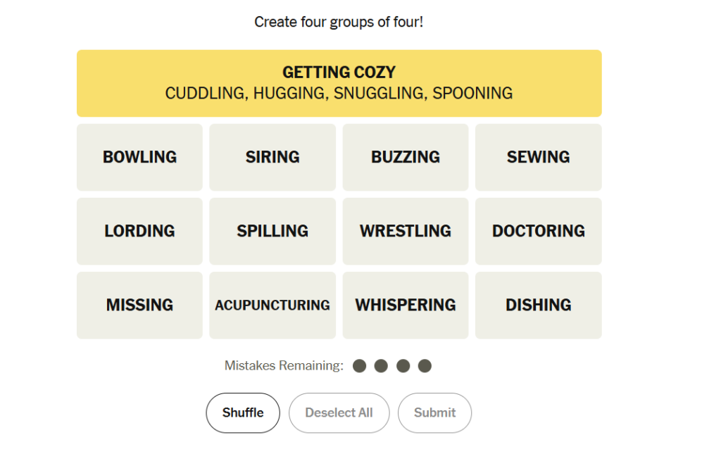 yellow group in nyt 