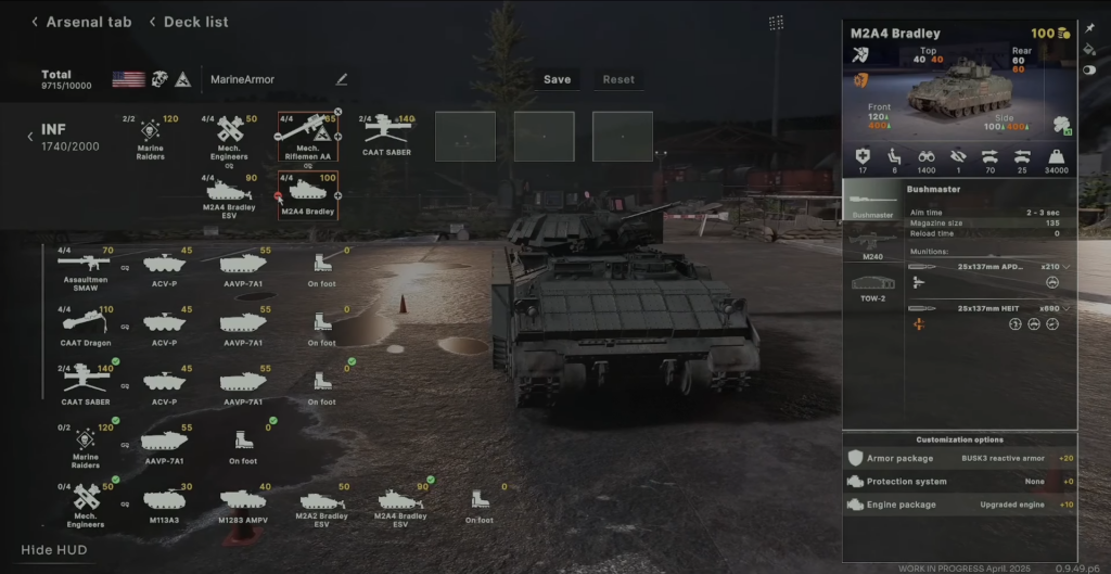 broken arrow Infantry support deck