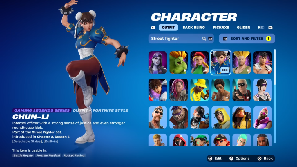 fortnite street fighter skins