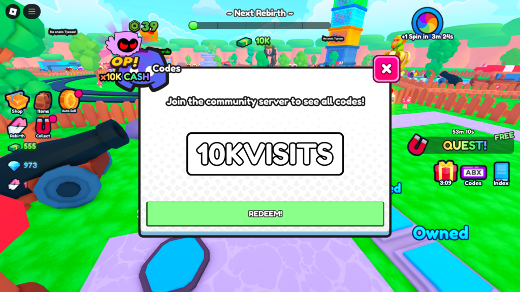 RNG Brainrot Tycoon redeem codes