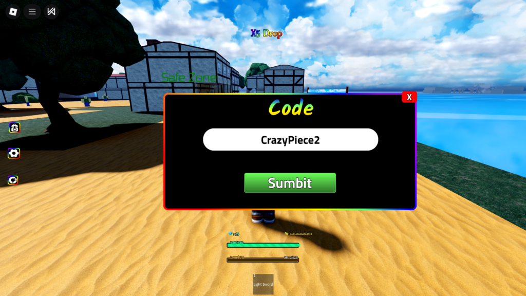 crazy piece redeem codes