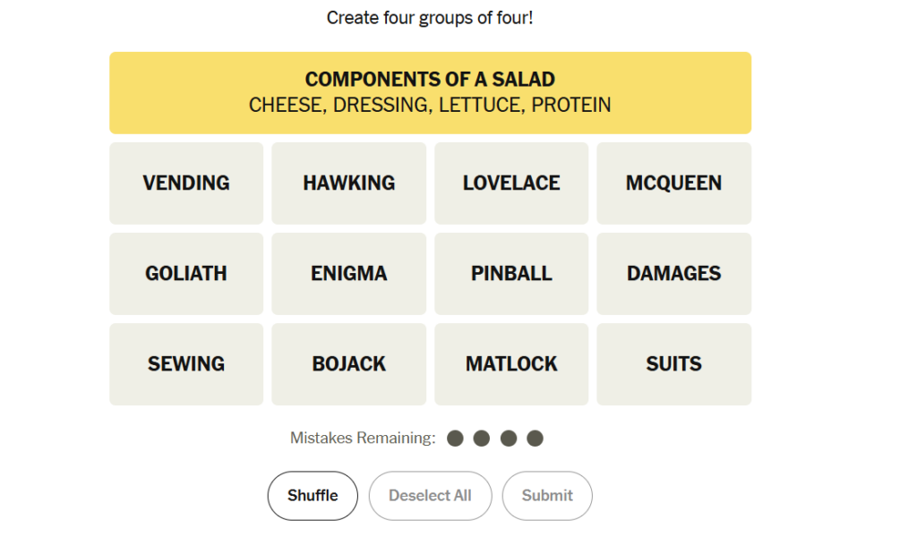 yellow group in nyt