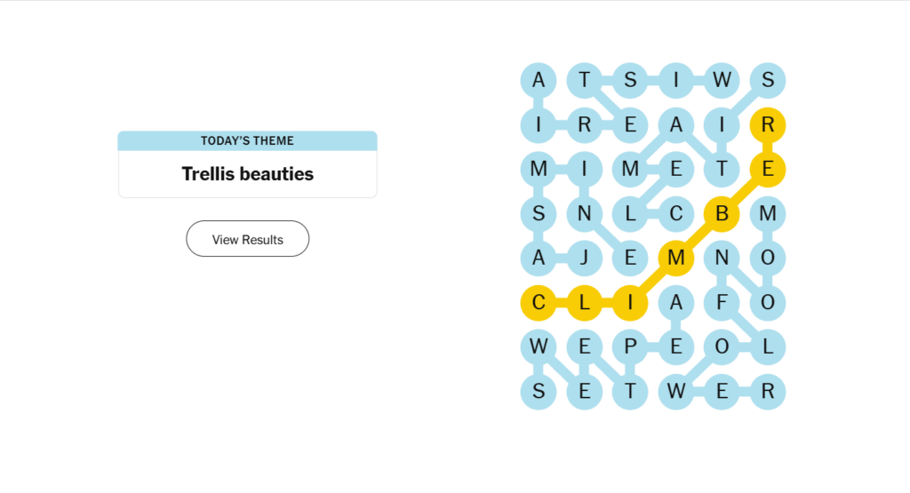 nyt strands trellis beauties 