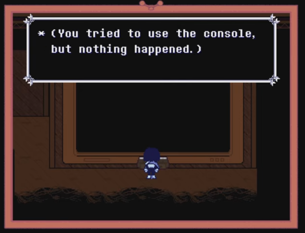 deltarune chapter 3 nowhere console puzzle 