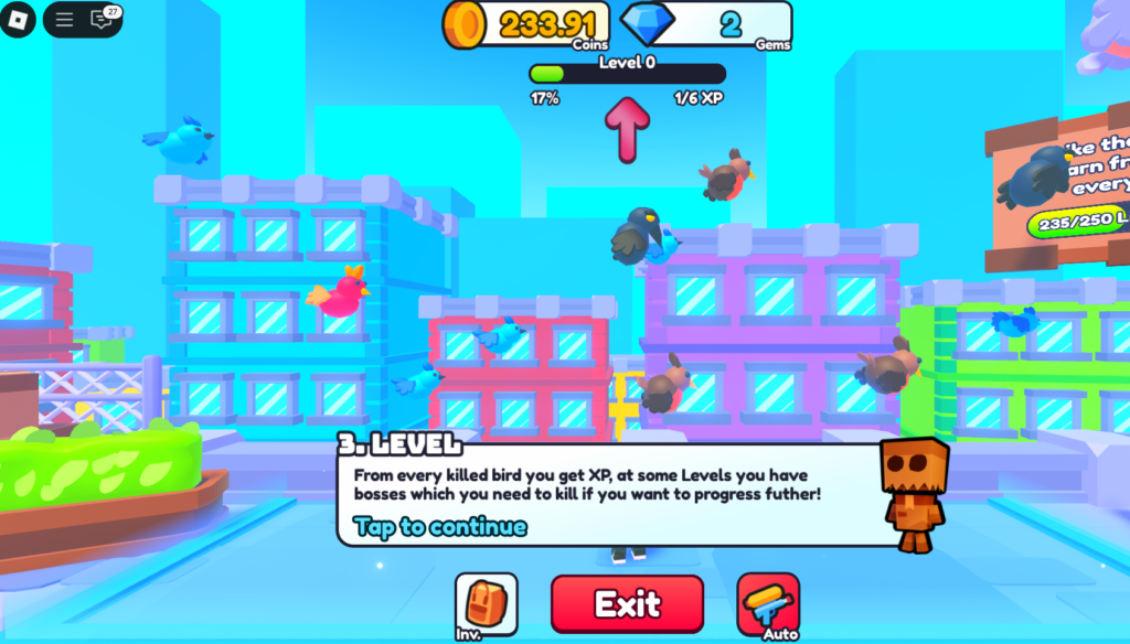 click on flying birds 