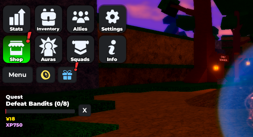 info icon on grimoires legacy