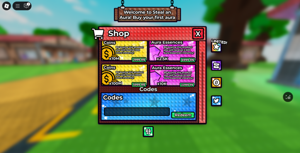 codes in steal an aura