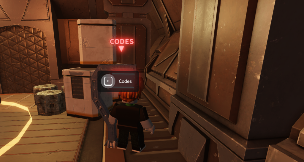 hold e key to get redemption box