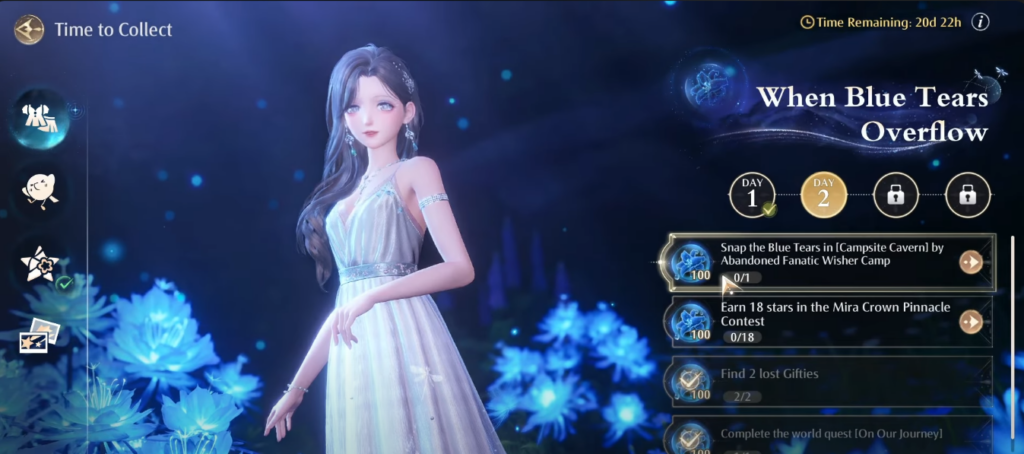 snap the blue tears in campsite cavern in infinity nikki 