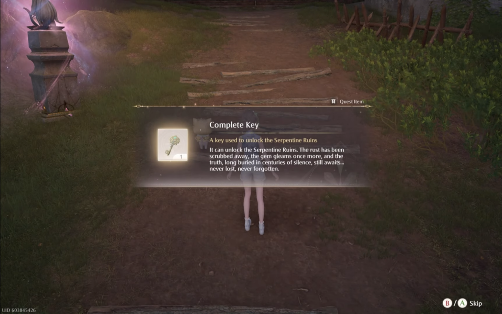 infinity nikki serpentine ruins key 