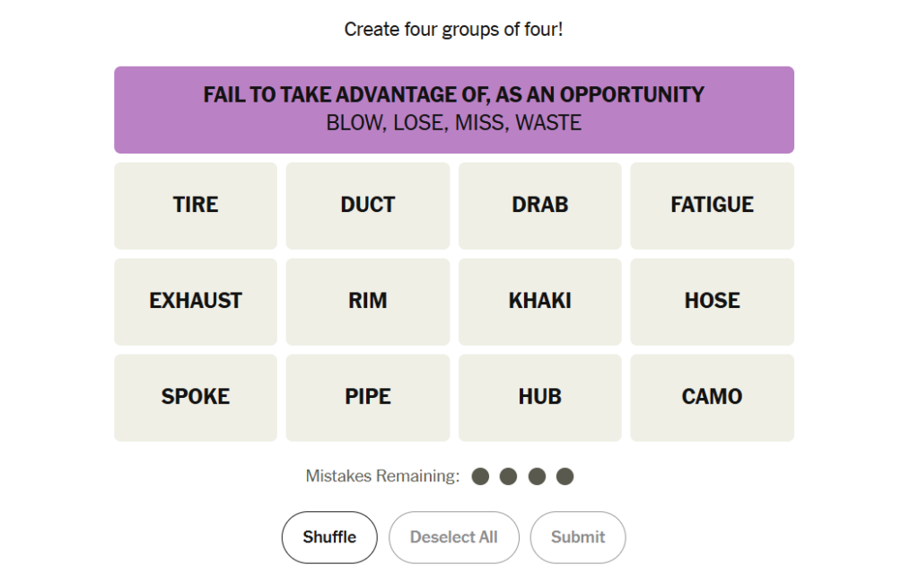 the purple group in nyt 