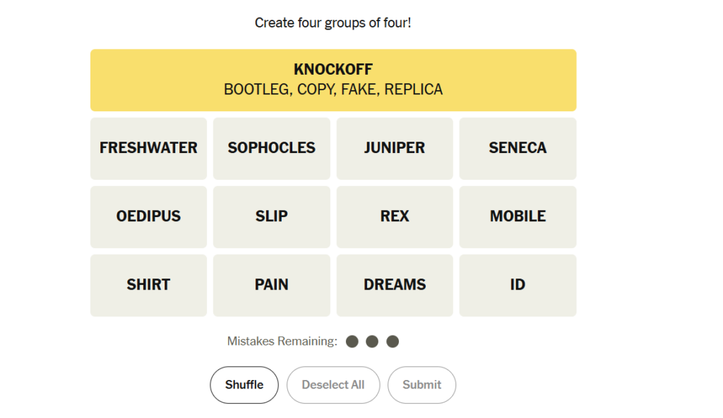 yellow group in nyt 