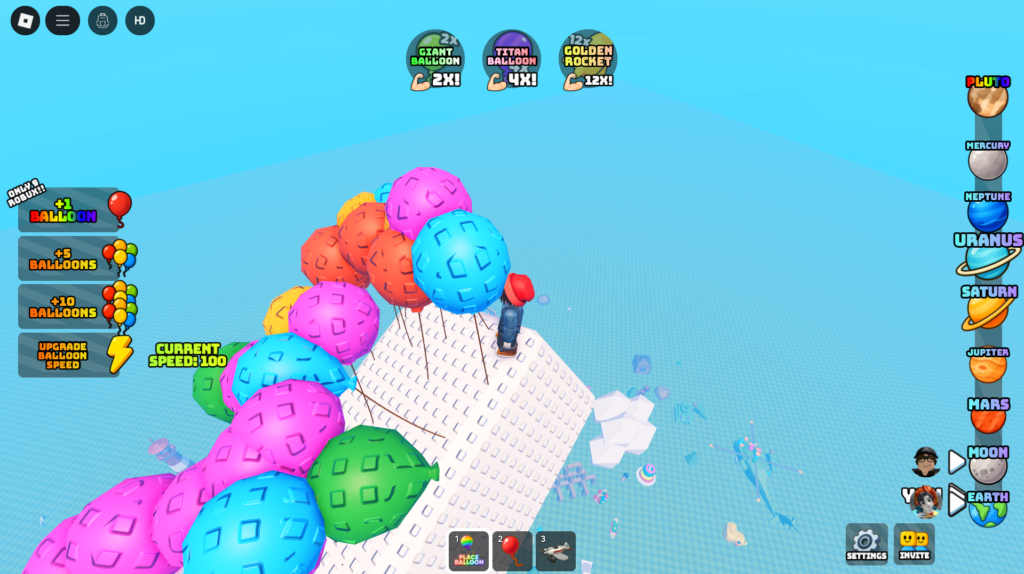 Balloon Game reach the moon