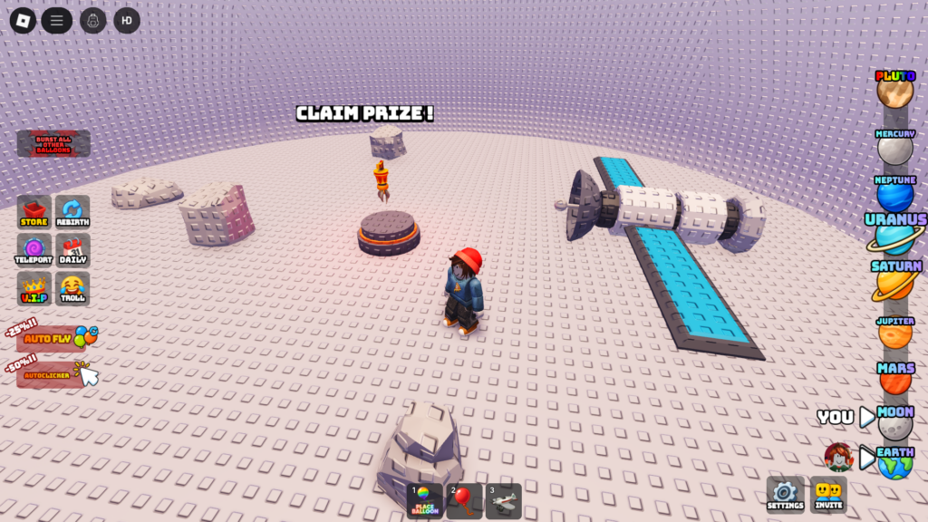 Balloon game planet rewards