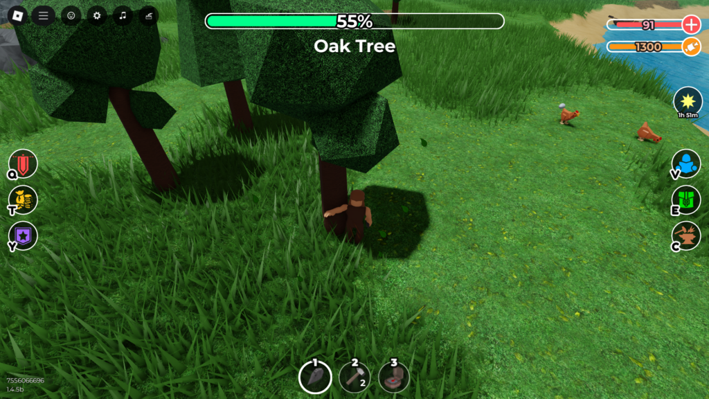 the survival game gathering materials 