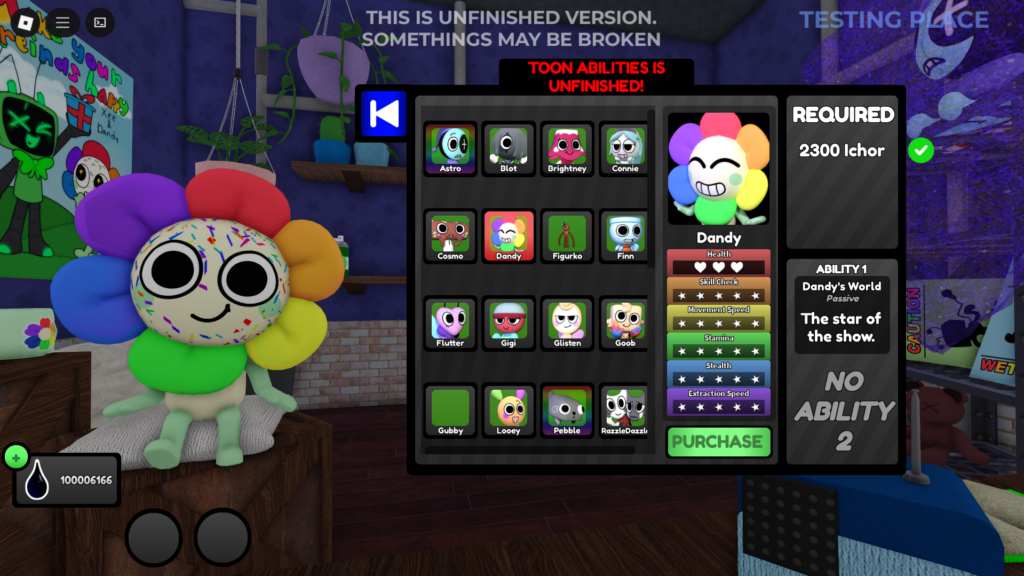 rainbow dandys buy toons in the shop 