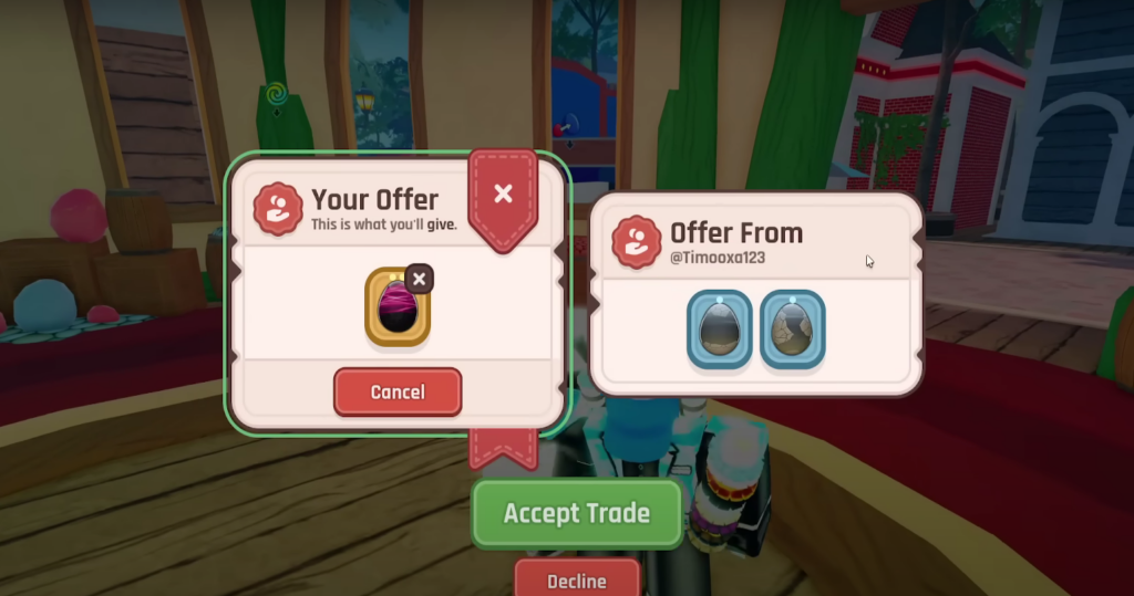 trading in roblox the hatch