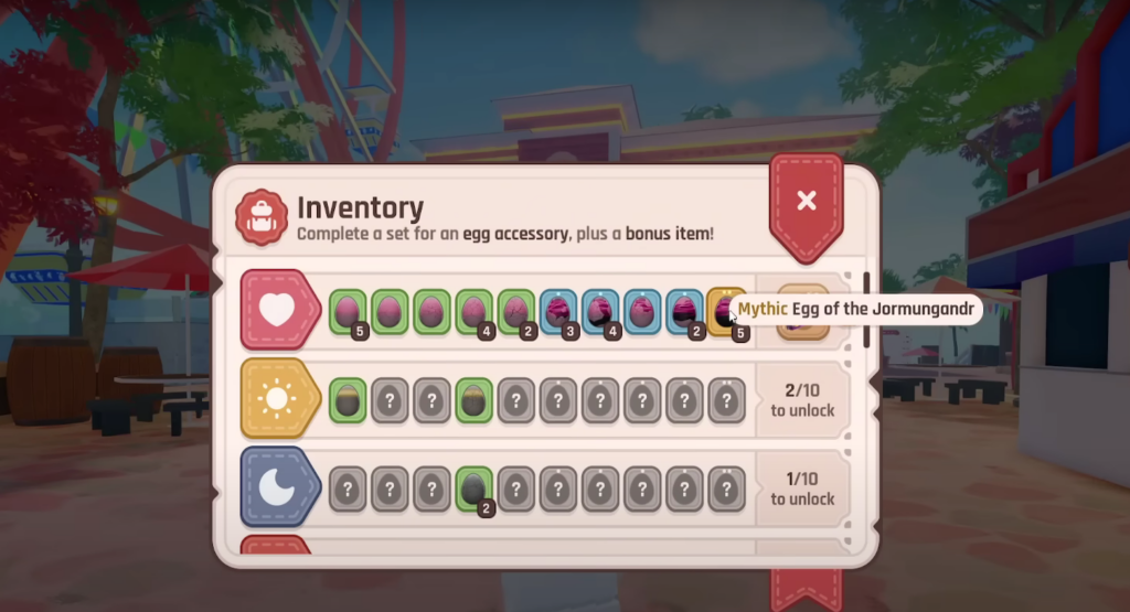 eggs types in the hatch 