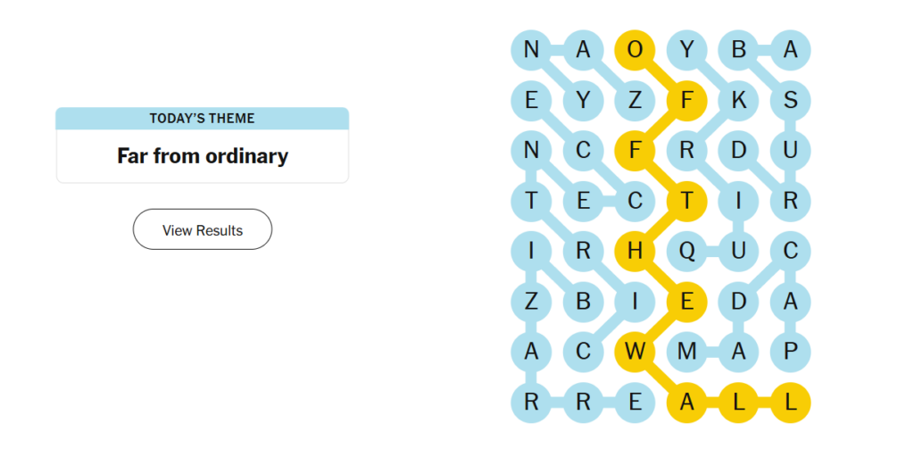 far from ordinary meaning nyt strands